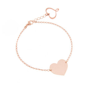 BRACCIALE DI CATENA CON CUORE GRANDE