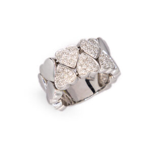 anello 5 cuori diamanti